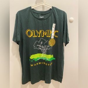 Olympic Washington Size Medium Short-sleeve Green T-shirt